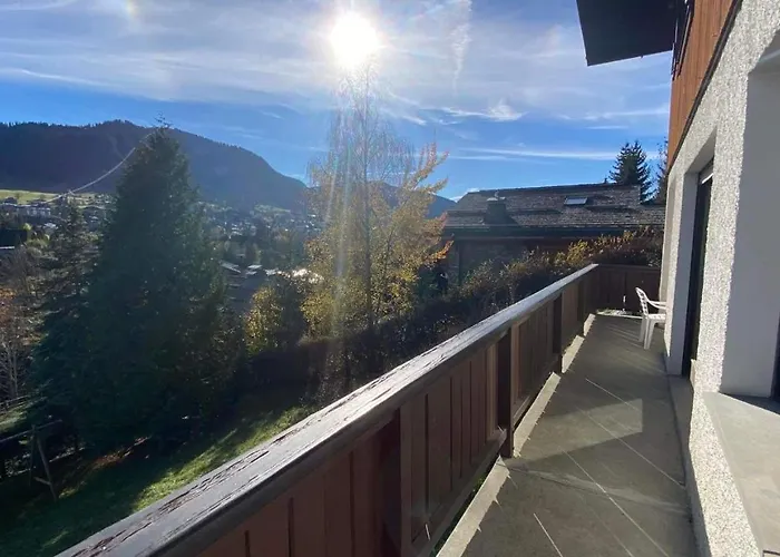 Familial A Megeve, Vue Sur Le Village Chalet