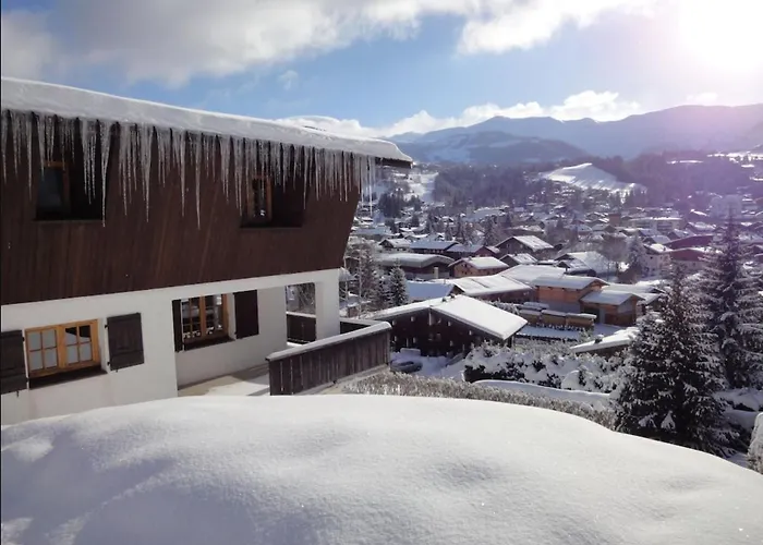 Alpstuga Familial A Megeve, Vue Sur Le Village *